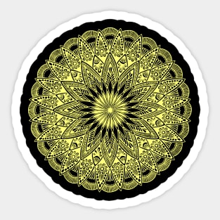 Mandala (pastel yellow) Sticker